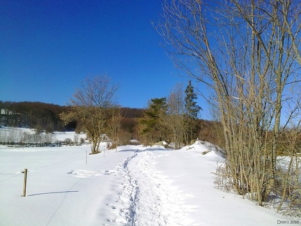 03 - Sentier sous la neige à St Jean Montclar