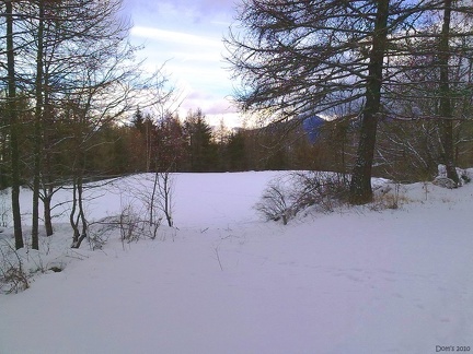 14 - Sentier sous la neige à St Jean Montclar